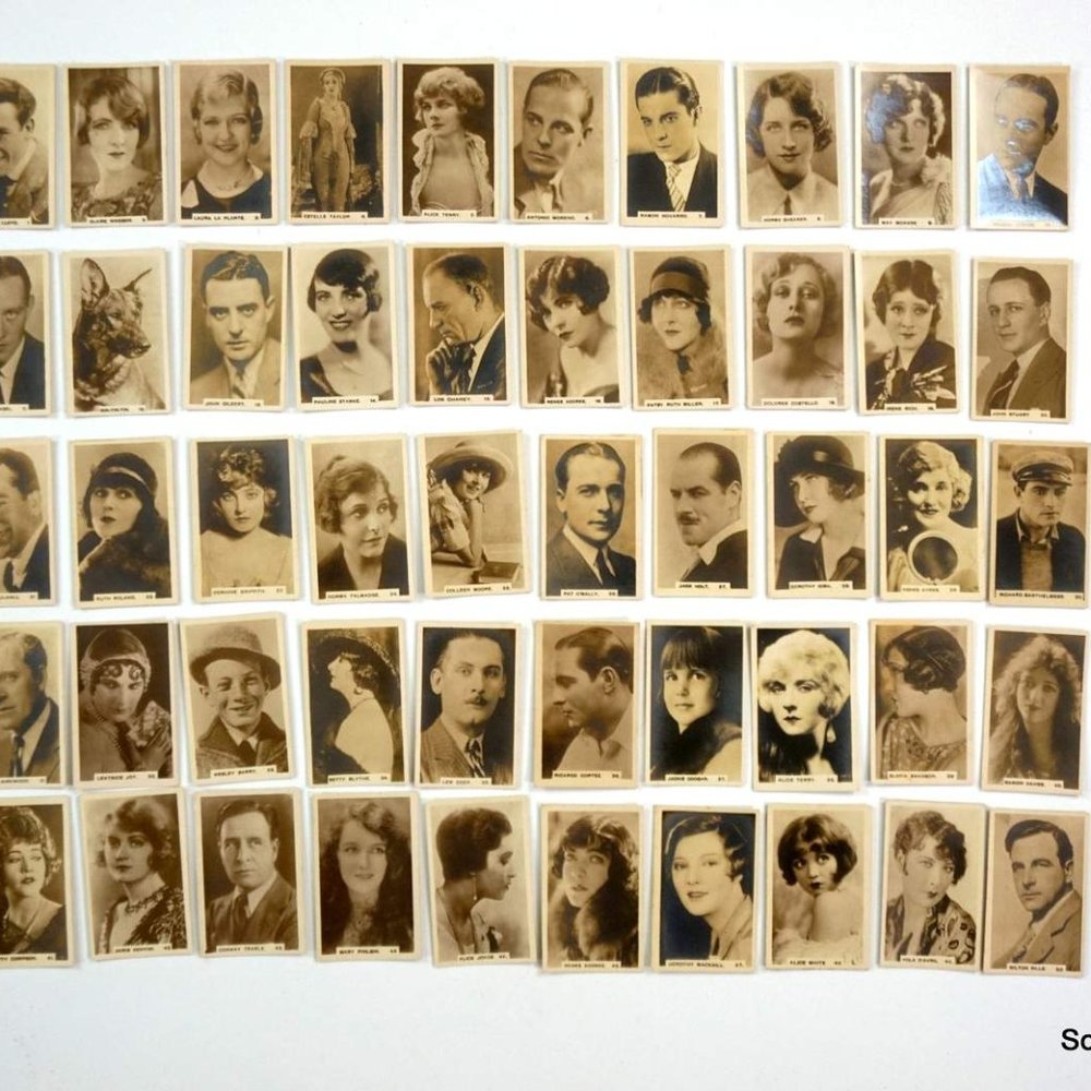1936 R & J HILL CINEMA CELEBRITIES FILM ACTRESSESS 50 Card Series C Set NM/MT!